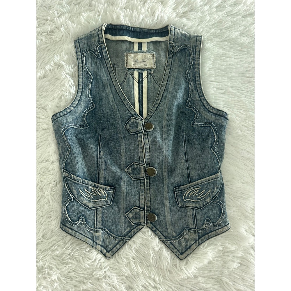 Robins Jeans Denim Vest sz S Small‎